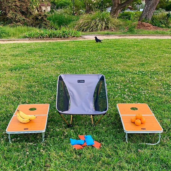 Outside Inside cornhole game table set